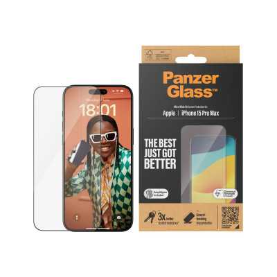 PanzerGlass Screen protector, Apple, IPhone 15 Pro Max, Glass, Transparent