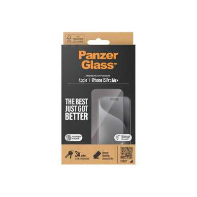 PanzerGlass Screen protector, Apple, IPhone 15 Pro Max, Glass, Transparent