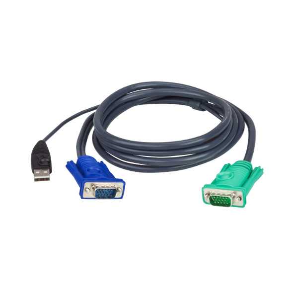 Aten 5M USB KVM kabelis su 3 viename SPHD 2L-5205U