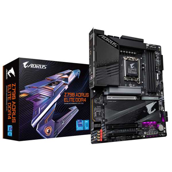 Gigabyte Z790 A ELITE DDR4 1.0 M/B procesorių šeima Intel , Procesoriaus lizdas LGA1700, DDR DIMM, 4 atminties lizdai, Palaikoma