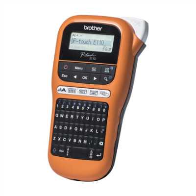 Brother Industrial durable label maker PTE110VP Thermal, Label Printer, Orange