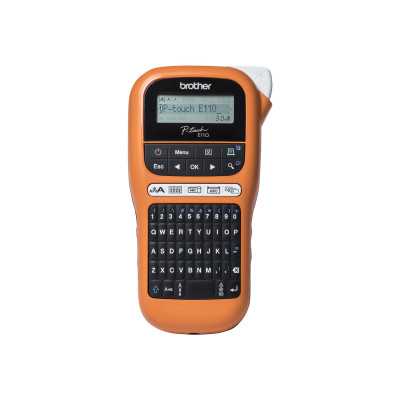 Brother Industrial durable label maker PTE110VP Thermal, Label Printer, Orange