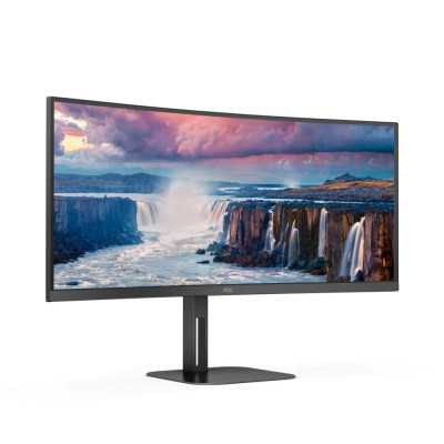 AOC Curved Monitor CU34V5C/BK 34 ", VA, WQHD, 3440 x 1440, 21:9, 4 ms, 300 cd/m , HDMI ports quantity 1, 100 Hz