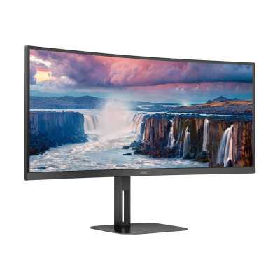 AOC Curved Monitor CU34V5C/BK 34 ", VA, WQHD, 3440 x 1440, 21:9, 4 ms, 300 cd/m , HDMI ports quantity 1, 100 Hz