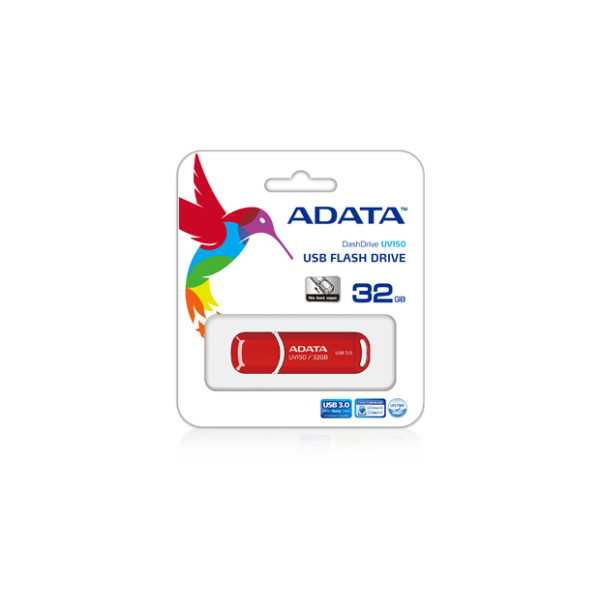 ADATA UV150 32 GB, USB 3.0, raudona