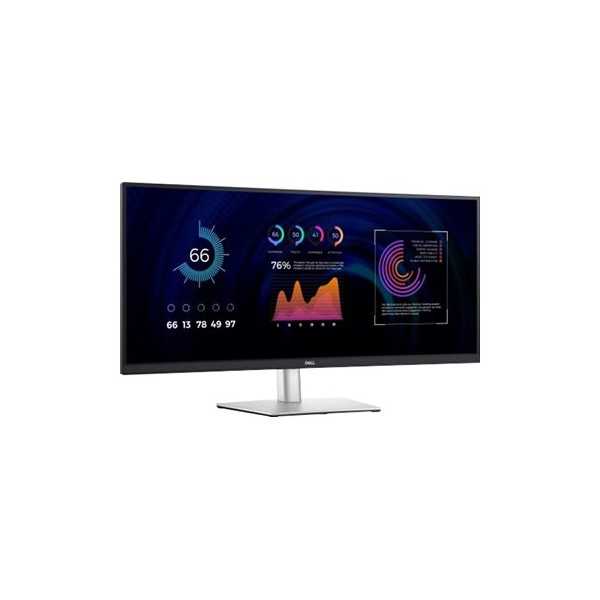 Dell “ itin platus lenktas monitorius P3424WE 34 colių, IPS, WQHD, 3440 x 1440, 21:9, 5 ms, 300 cd/m, sidabrinė, juoda, HDMI pri