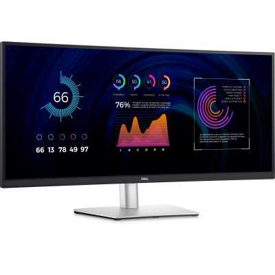 Dell Ultrawide Curved Monitor P3424WE 34 ", IPS, WQHD, 3440 x 1440, 21:9, 5 ms, 300 cd/m , Silver, Black, HDMI ports quantity 1,