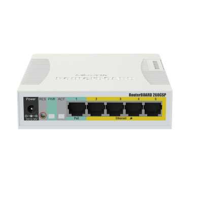 MikroTik Cloud Router Switch RB260GSP 1000 Mbit/s, Ethernet LAN (RJ-45) ports 5, Desktop