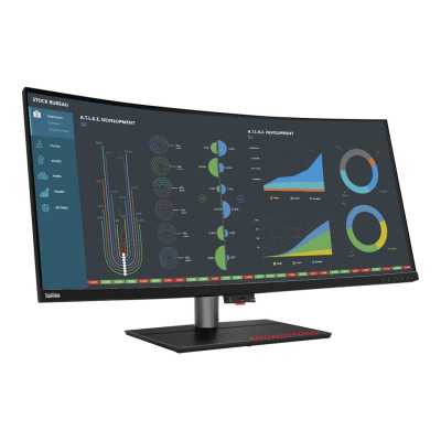 Lenovo ThinkVision P40w-20 39.7 ", IPS, WUHD, 21:9, 4 ms, 300 cd/m , Black, 75 Hz, 1x Thunderbolt 4 cable (40Gbps), DisplayPorts