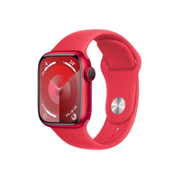 Apple Apple Watch Series 9 GPS + Cellular 41mm (PRODUCT)RED Aluminium Case with (PRODUCT)RED Sport Band - M/L