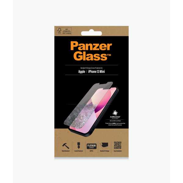 PanzerGlass Clear Screen Protector, Apple, iPhone 13 Mini, Tempered glass