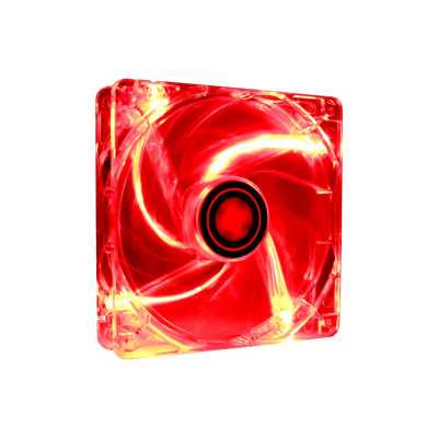 CASE FAN 120MM TRANSP 3PIN+4P/RED 12V XF046 XILENCE