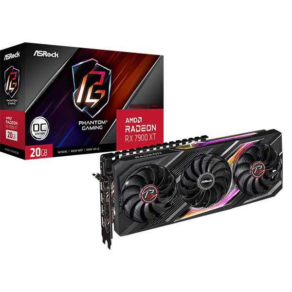 Vaizdo plokštė|ASROCK| AMD Radeon RX 7900 XT|20 GB|GDDR6|320 bitų|GPU 2075 MHz|1xHDMI|3xDisplayPort|RX7900XTPG20GO