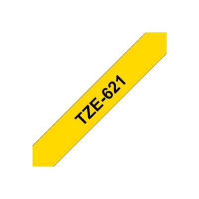 Brother TZe-621 Laminated Tape Black on Yellow TZe 8 m 9 cm