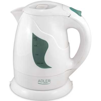 Adler Kettle AD 08 Standard 850 W 1 L Plastic 360 rotational base White