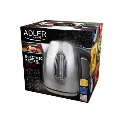 Adler Kettle AD 1223 Standard 2200 W 1.7 L Stainless steel 360 rotational base Stainless steel