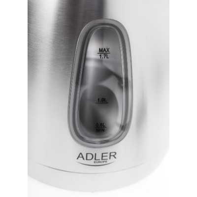 Adler Kettle AD 1223 Standard 2200 W 1.7 L Stainless steel 360 rotational base Stainless steel