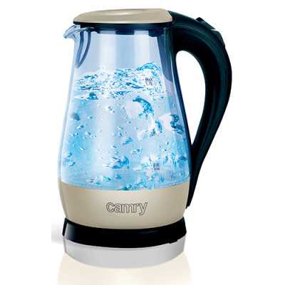 Camry CR 1251 Standard kettle 2000 W 1.7 L Glass 360 rotational base Glass/Black