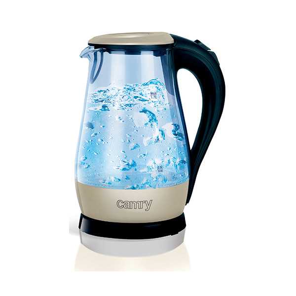 Camry CR 1251 Standard kettle 2000 W 1.7 L Glass 360 rotational base Glass/Black