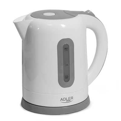 Adler Kettles AD 1234 Standard kettle 2200 W 1.7 L Plastic 360 rotational base White