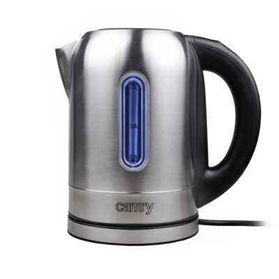 Camry Kettle CR 1253 With electronic control 2200 W 1.7 L Stainless steel 360 rotational base Stainless steel