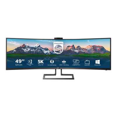 Philips SuperWide curved LCD display 499P9H/00 48.8 " VA Dual QHD 32:9 5 ms 450 cd/m Black Headphone out 70 Hz HDMI ports quanti