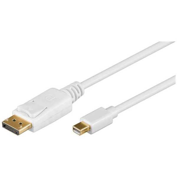 Goobay Mini DisplayPort adapter cable 1.2 White Gold-Plated connectors 1 m