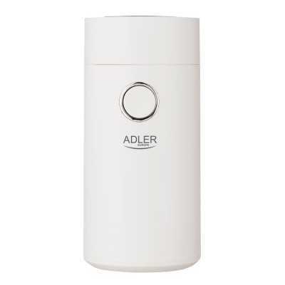 Adler Coffee grinder AD4446wg 150 W Coffee beans capacity 75 g Lid safety switch White