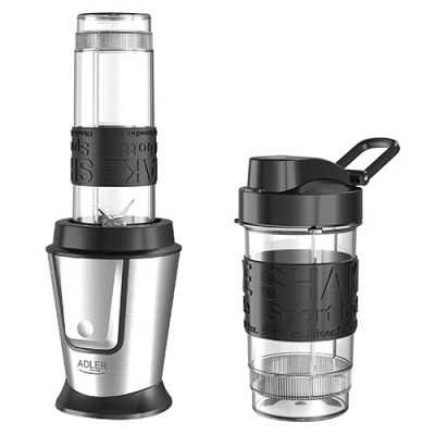 Adler Blender AD 4081 Tabletop 800 W Jar material BPA Free Plastic Jar capacity 0.57 and 0.4 L Ice crushing Black/Stainless stee