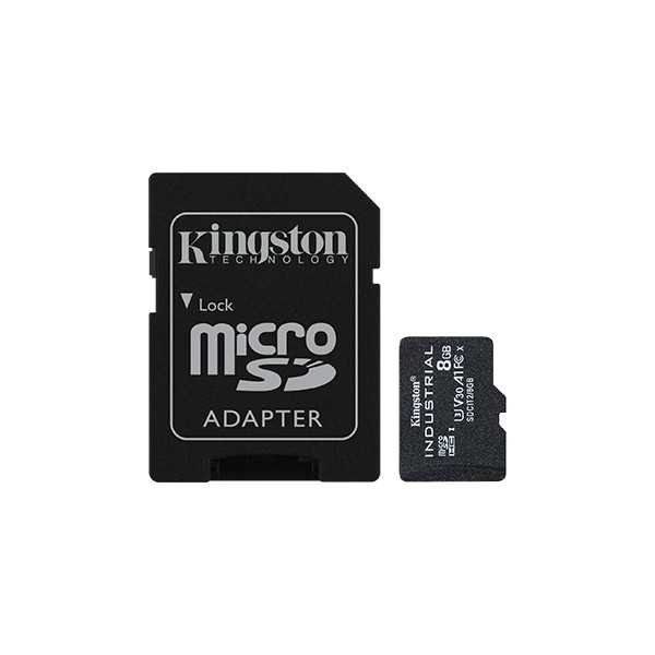 Kingston UHS-I 8 GB microSDHC/SDXC Industrial Card Flash memory class Class 10, UHS-I, U3, V30, A1 SD Adapter