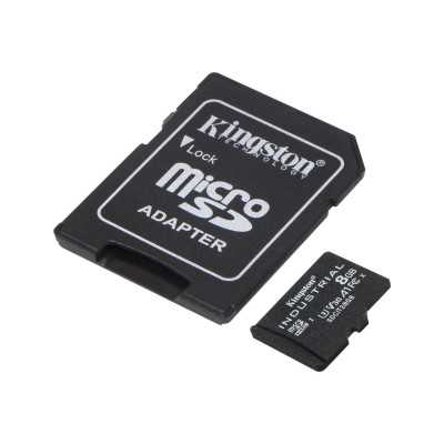 Kingston UHS-I 8 GB microSDHC/SDXC Industrial Card Flash memory class Class 10, UHS-I, U3, V30, A1 SD Adapter