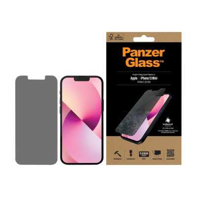 PanzerGlass Apple iPhone 13 Mini Tempered glass Black Privacy Screen Protector Crystal clear Resistant to scratches and bacteria