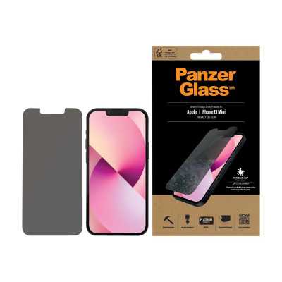 PanzerGlass Apple iPhone 13 Mini Tempered glass Black Privacy Screen Protector Crystal clear Resistant to scratches and bacteria