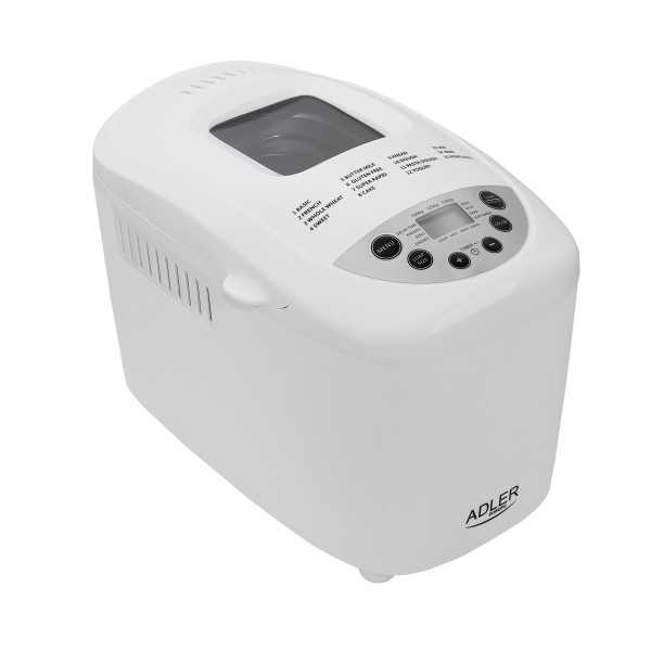 Adler Duonkepė AD 6019 Galia 850 W Programų skaičius 15 Ekranas LCD baltas