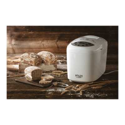 Adler Bread maker AD 6019 Power 850 W Number of programs 15 Display LCD White