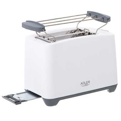 Adler Toaster AD 3216 Power 750 W Number of slots 2 Housing material Plastic White