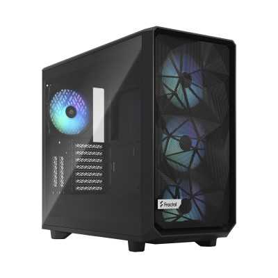 Fractal Design Meshify 2 RGB TG Light Tint Side window Black E-ATX Power supply included No