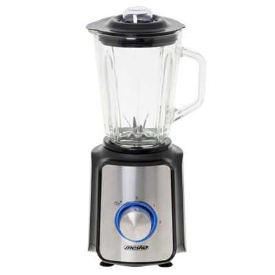 Mesko Blender MS 4080 Tabletop 600 W Jar material Glass Jar capacity 1.5 L Ice crushing Black/Silver