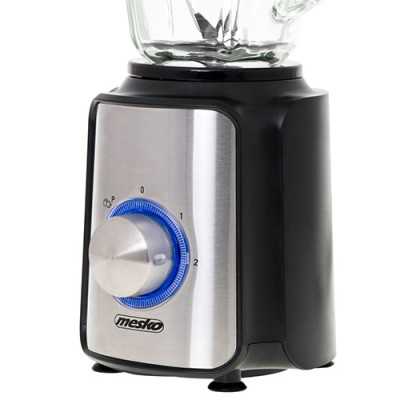 Mesko Blender MS 4080 Tabletop 600 W Jar material Glass Jar capacity 1.5 L Ice crushing Black/Silver