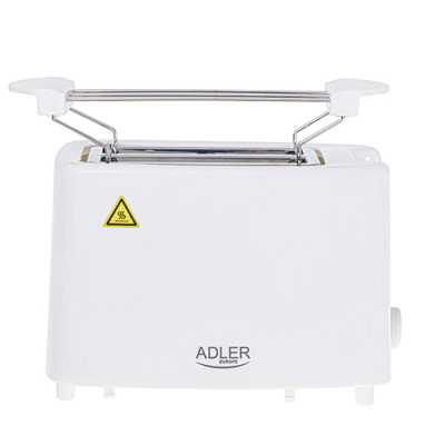 Adler Toaster AD 3223 Power 750 W Number of slots 2 Housing material Plastic White