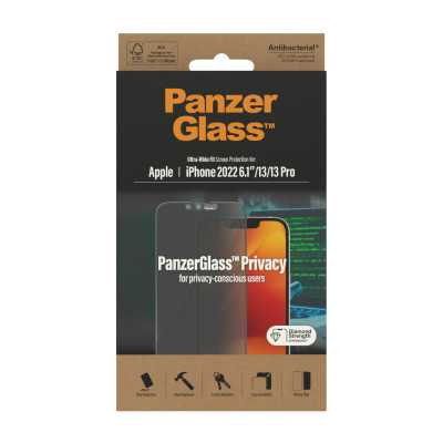 PanzerGlass Screen protector Apple iPhone 14/13/13 Pro Glass Black Privacy Ultra-Wide Fit