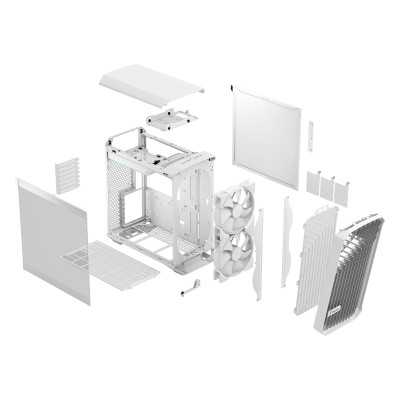 Fractal Design Torrent Compact RGB White TG clear tint Mid-Tower Power supply included No