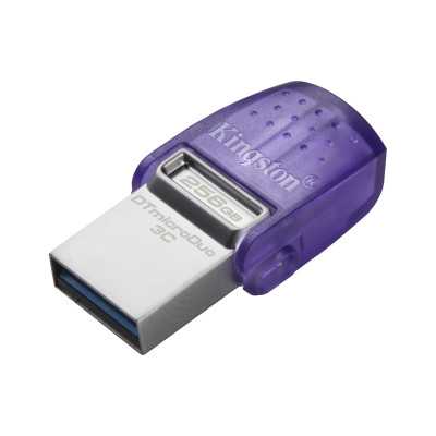 Kingston DataTraveler DT Micro Duo 3C 256 GB USB Type-C and Type-A Purple