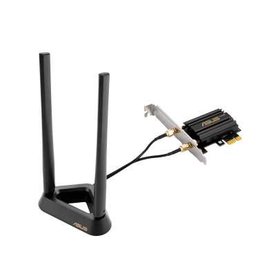 Asus Tri Band PCI-E WiFi 6E PCE-AXE59BT 802.11ax 574/2402/2042574/2402/2042 Mbit/s Mesh Support No MU-MiMO No No mobile broadban