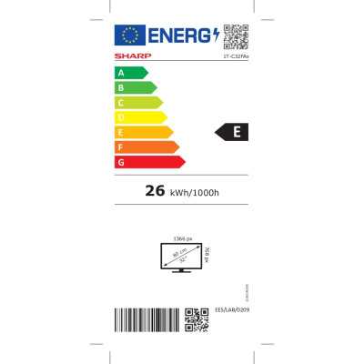 Sharp 32FA2E 32 (81cm) HD Ready TV, Harman/Kardon Speaker Sharp 32FA2E 32" (80 cm) No Operanting system HD 1366 x 768 DVB-T/T2/C