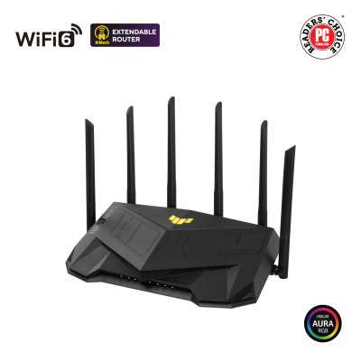 Asus Dual Band WiFi6 Gigabit Router TUF Gaming AX6000 802.11ax 1148+4804 Mbit/s 10/100/1000 Mbit/s Ethernet LAN (RJ-45) ports 5 