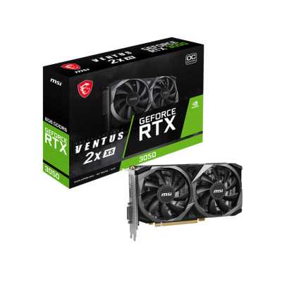 MSI GeForce RTX 3050 VENTUS 2X XS 8G OC NVIDIA 8 GB GeForce RTX 3050 GDDR6 PCI Express Gen 4 x8 HDMI ports quantity 1 Memory clo