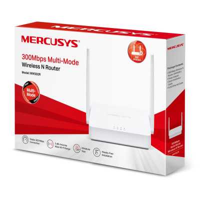 Mercusys Multi-Mode Wireless N Router MW302R 802.11n 300 Mbit/s 10/100 Mbit/s Ethernet LAN (RJ-45) ports 2 Mesh Support No MU-Mi