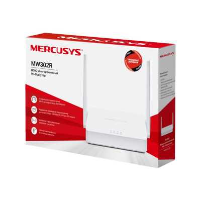 Mercusys Multi-Mode Wireless N Router MW302R 802.11n 300 Mbit/s 10/100 Mbit/s Ethernet LAN (RJ-45) ports 2 Mesh Support No MU-Mi