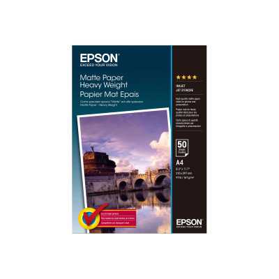 Epson Matte Paper Heavy Weight, DIN A4, 167g/mÂ , 50 Sheets